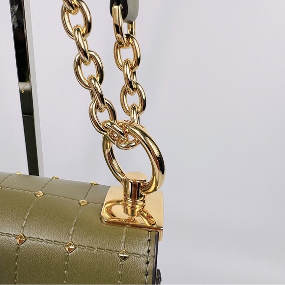 Michael Kors Olive Green Convertible Crossbody Shoulder Chain Bag NWT - Picture 3 of 14
